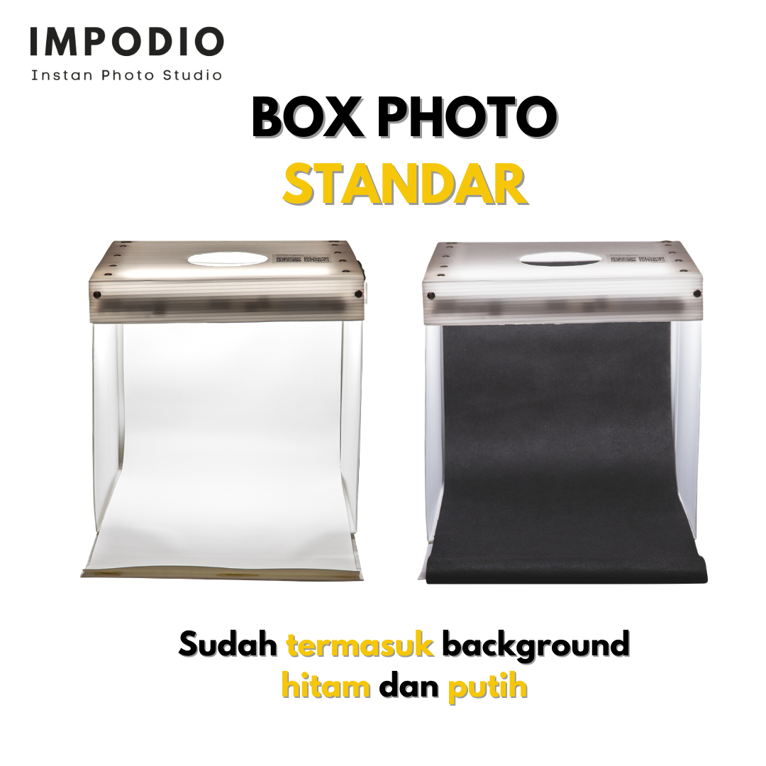 mini studio box photo IMPODIO Ukuran A3 32cm x 32cm Fit dengan