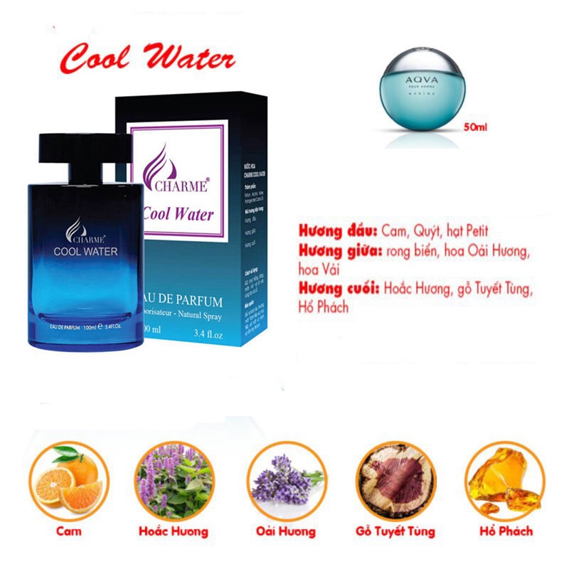 Nước hoa Cool Water - MẠNH MẼ, TƯƠI MÁT, NAM TÍNH (100ML) - Mẫu mới