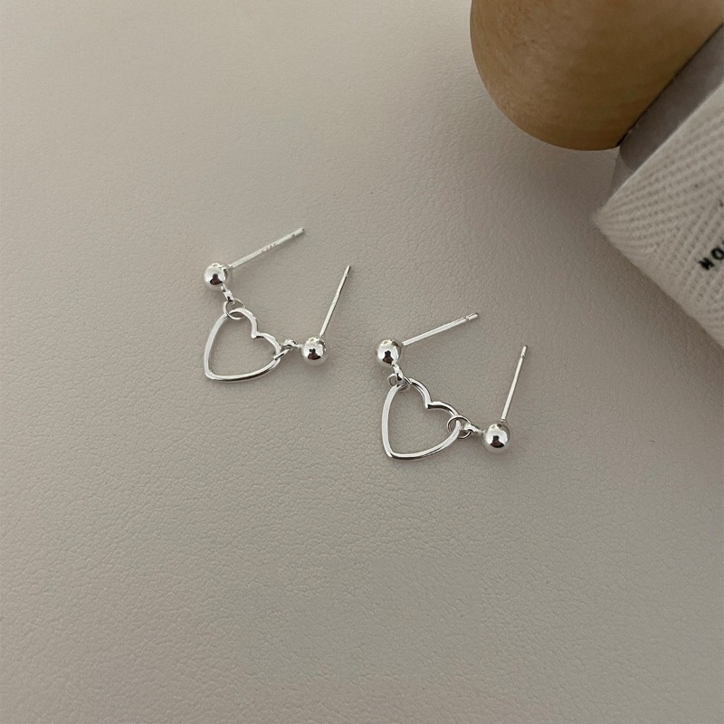 Cocojewelry 2023 new piercing earrings heart ear bone stud earrings screw buckle