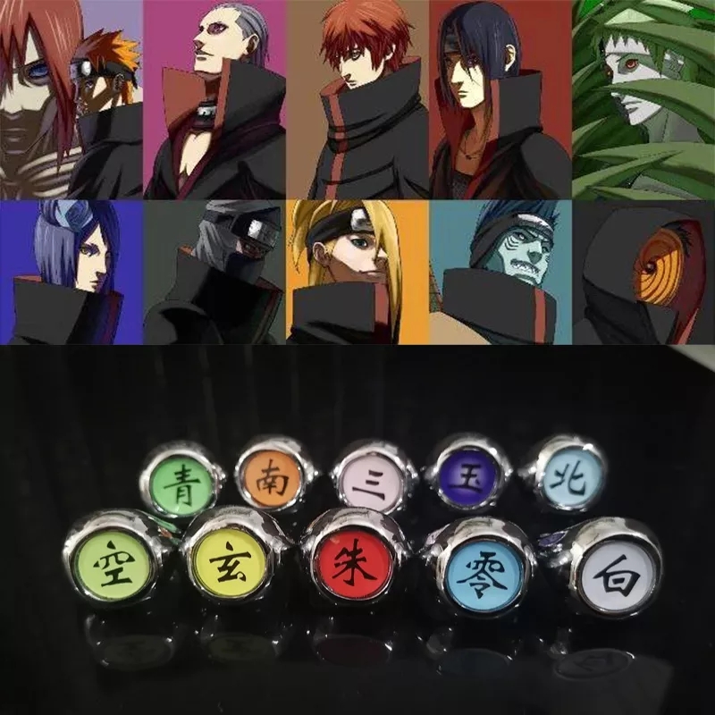 Anime Naruto Vòng, Nhẫn Ichiha Itachi Akatsuki Bộ Nhẫn Naruto Dạ Quang