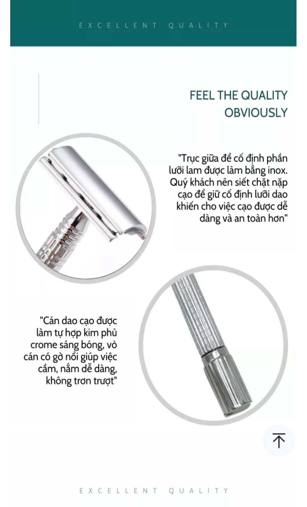 [FREESHIPMAX] Dao cạo râu inox cổ điển HONGLONG
