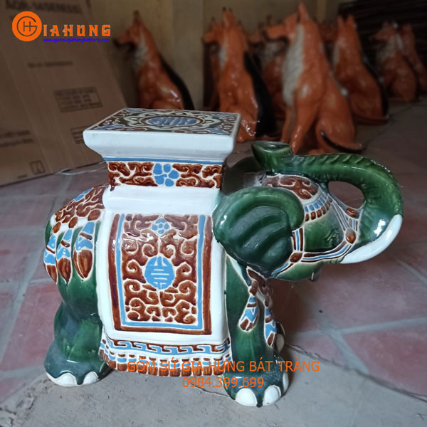 Đôn voi gốm sứ Gia Hưng Bát Tràng