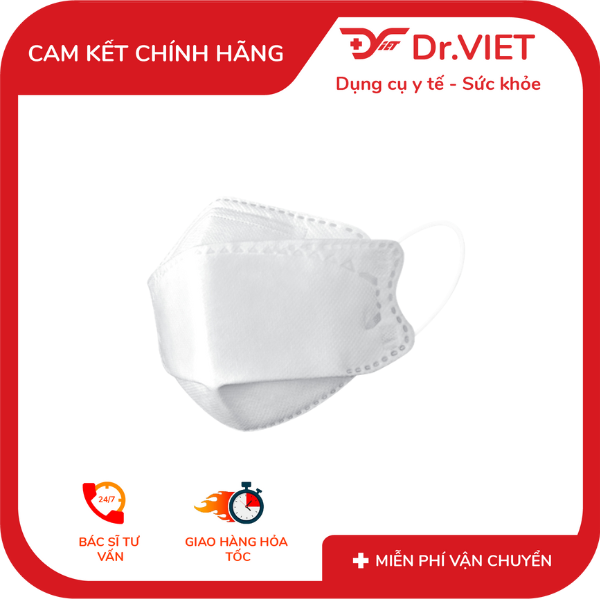 Khẩu trang Lâm Anh KF94 (Khẩu trang KF94 kháng khuẩn ngăn chặn đến 99% tia cực tím UVA)- 10 cái - Hạn chế bụi bẩn, ô nhiễm không khí