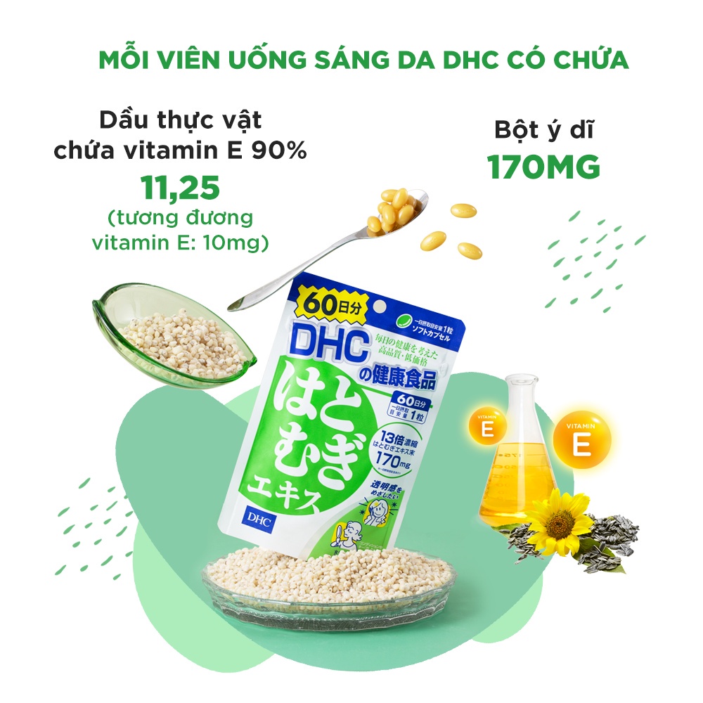 Viên uống Trắng da DHC Nhật Bản Adlay Extract (30 ngày)