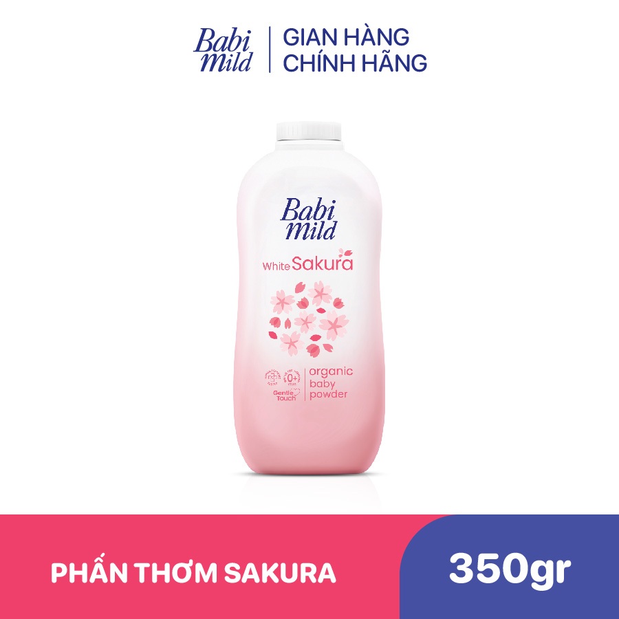 Phấn Thơm Trẻ Em Babi Mild White Sakura 350gr
