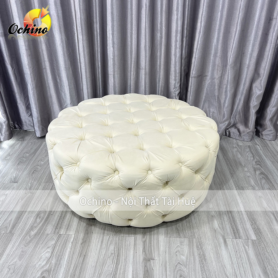 (FREE SHIP) Đôn Tròn Cao Cấp, Ghế Đôn Nhún Cổ Điển Cách Điệu 1m và 80 cm ( Đủ màu)