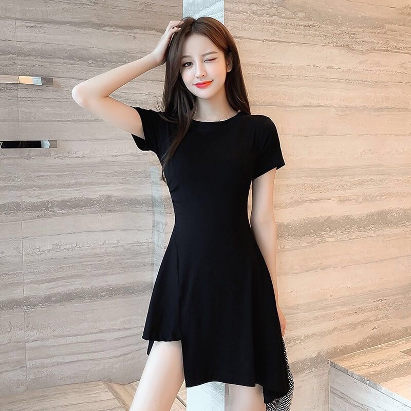 Summer Women's Slim Dress Short Sleeve Dress