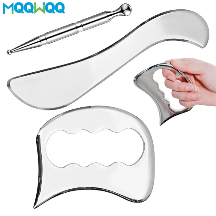 Stainless Steel Gua Sha Scraping Massage Tool Set Muscle Scraper Tool for Back,Leg, Arm, Neck, Shoulder and Whole Body Acupoints