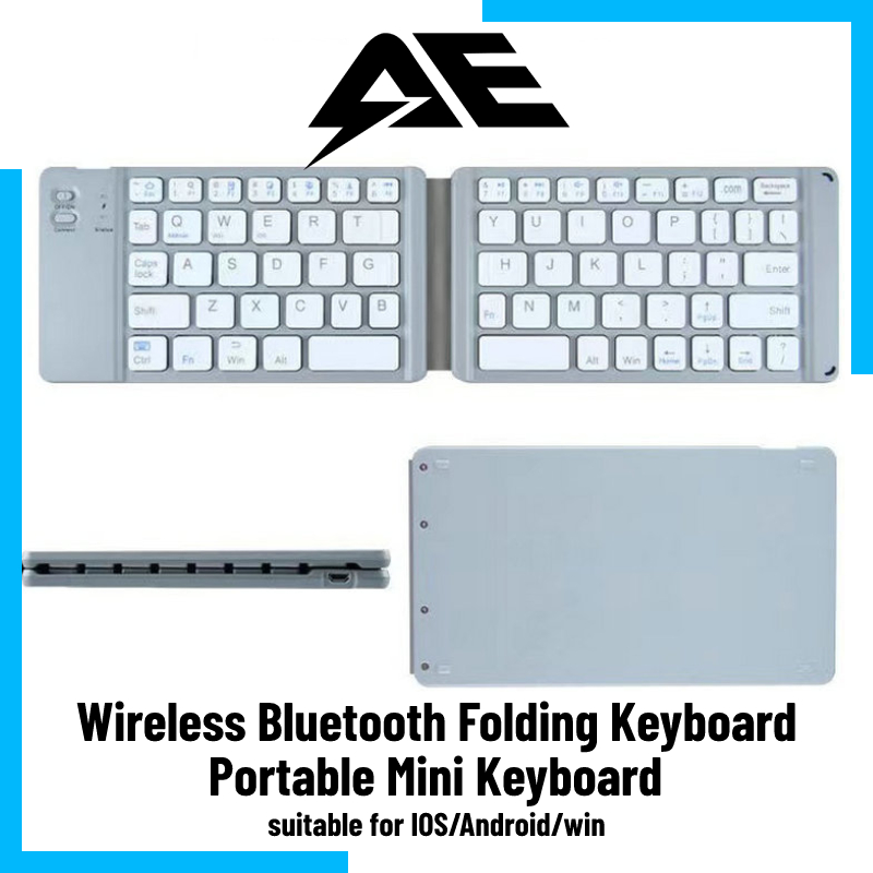 Bàn Phím bluetooth Không Dây mini Gấp Được Phù Hợp Cho IOS / Android / win