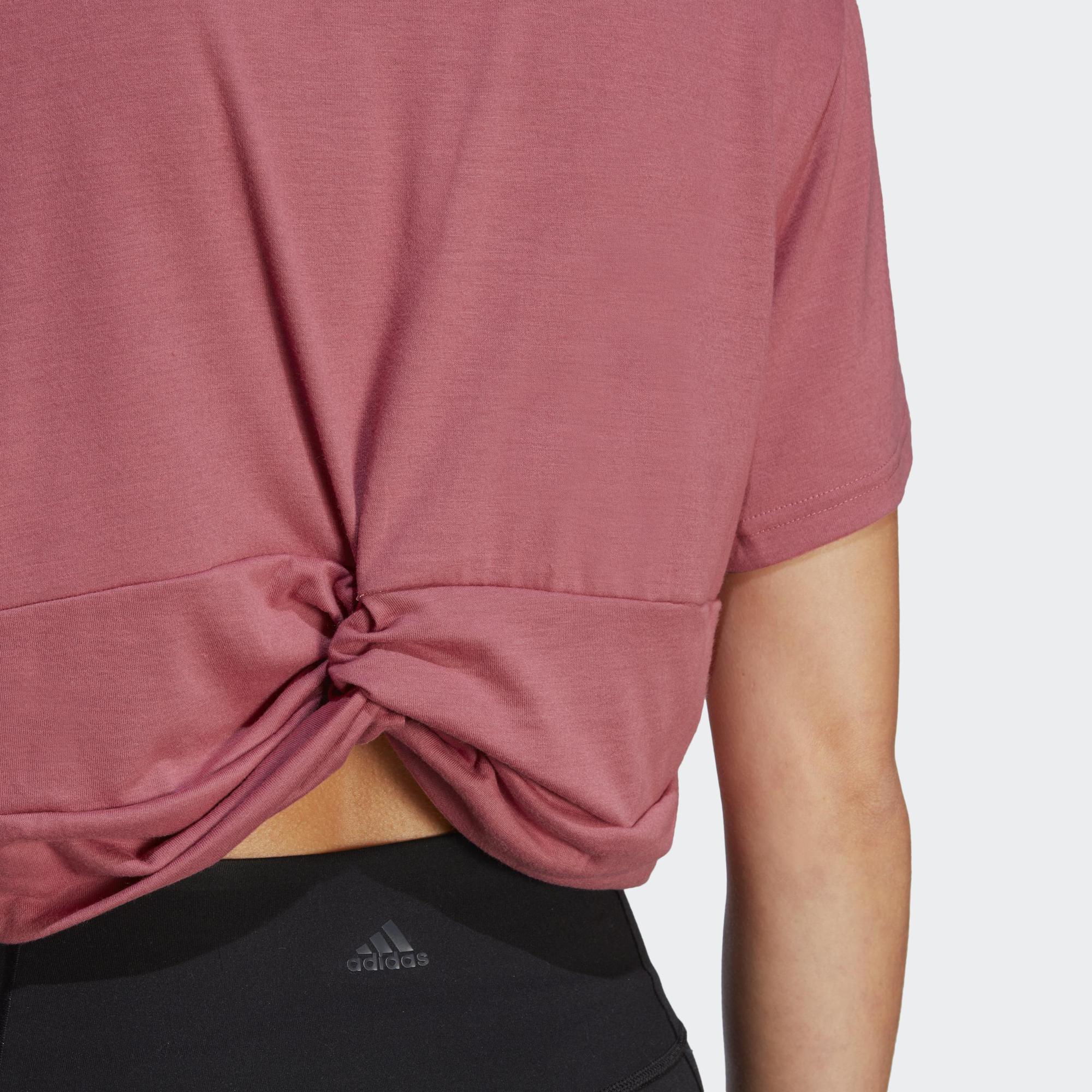 adidas Tập luyện Áo Thun Studio Nữ Hồng IB8563