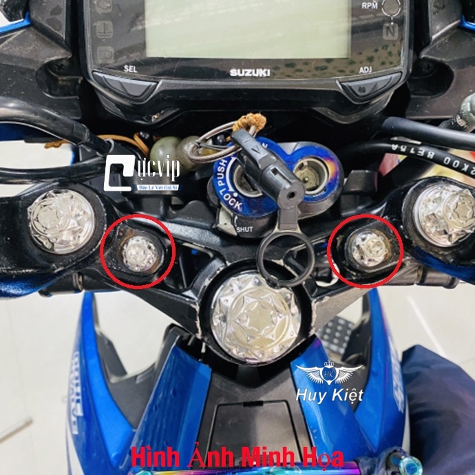 Combo 2 ốc salaya inox 304 8li4 gắn chảng ba raider, satria, sonic ms4914