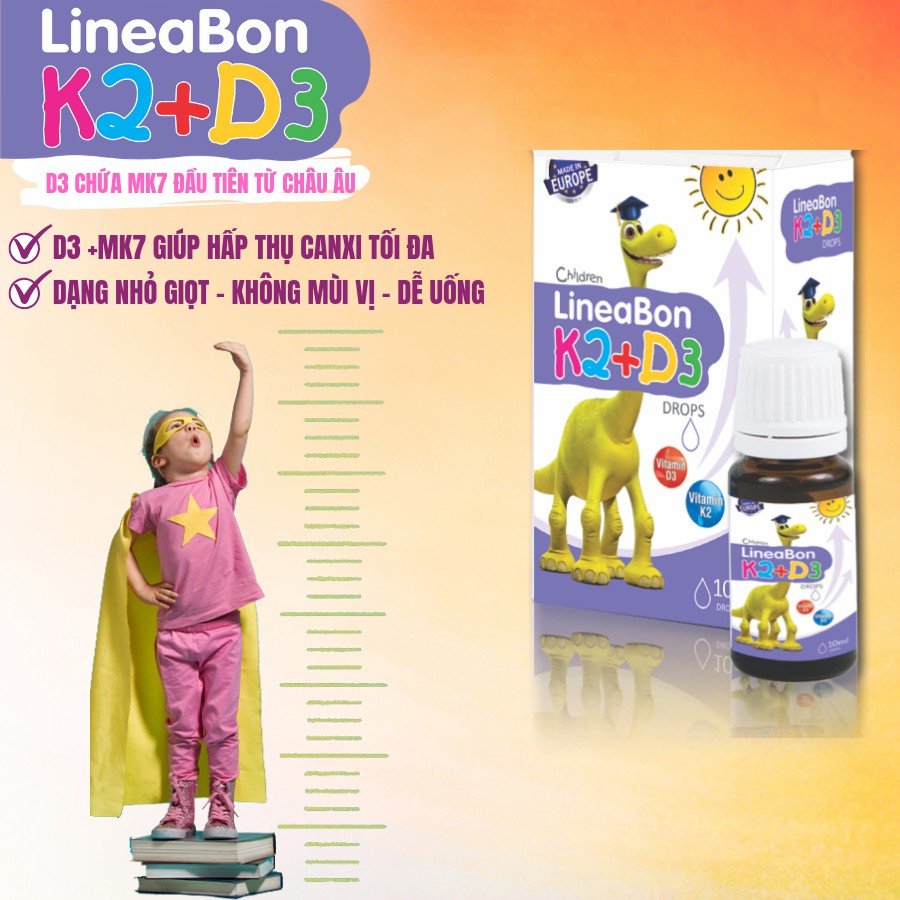 Lineabon K2 D3 tăng chiều cao cho trẻ sơ sinh