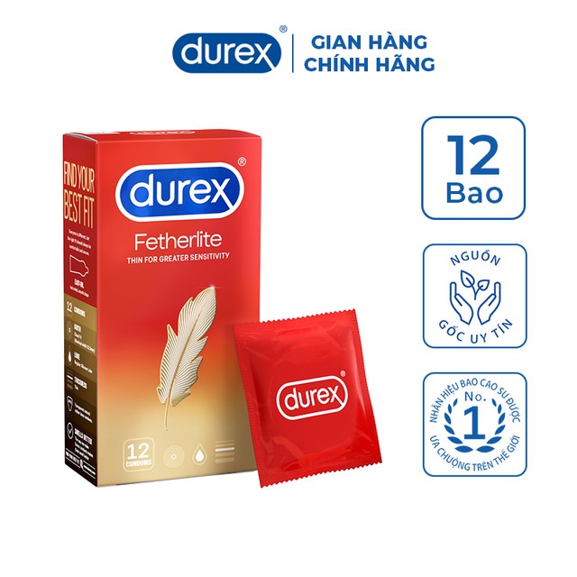 Bao Cao Su Durex Fetherlite SIÊU MỎNG