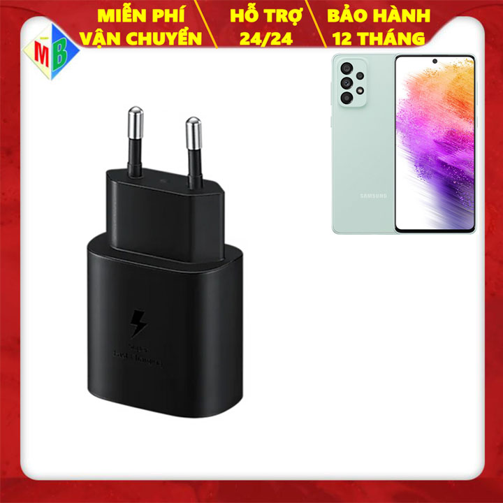 Cóc sạc nhanh đen 25w samsung a73 5g