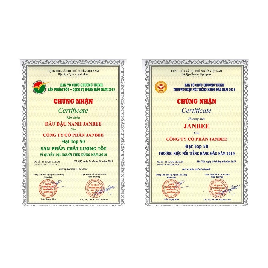 Combo 3 Chai Dầu Đậu Nành Janbee 1L