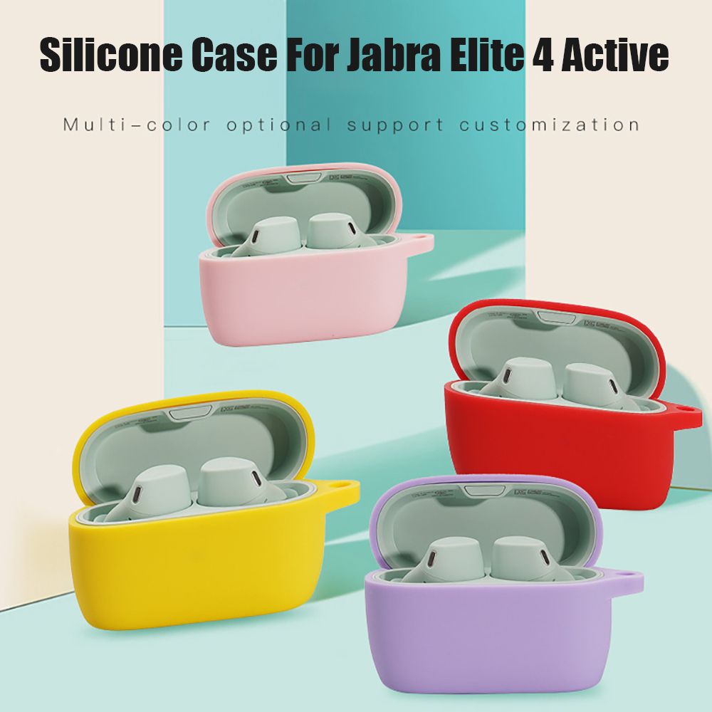 Vỏ Silicon Cho Jabra Elite 4 Active Vỏ Bảo Vệ Vỏ Sạc Tai Nghe Bluetooth Không Dây