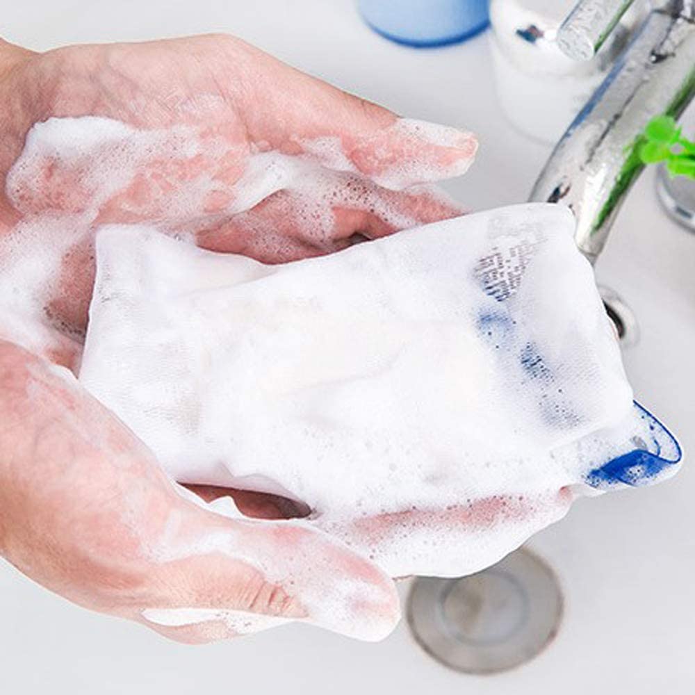 10 Cái Lưới Tạo Bọt Xà Phòng Túi Lưới Bong Bóng Dụng Cụ Làm Sạch Da