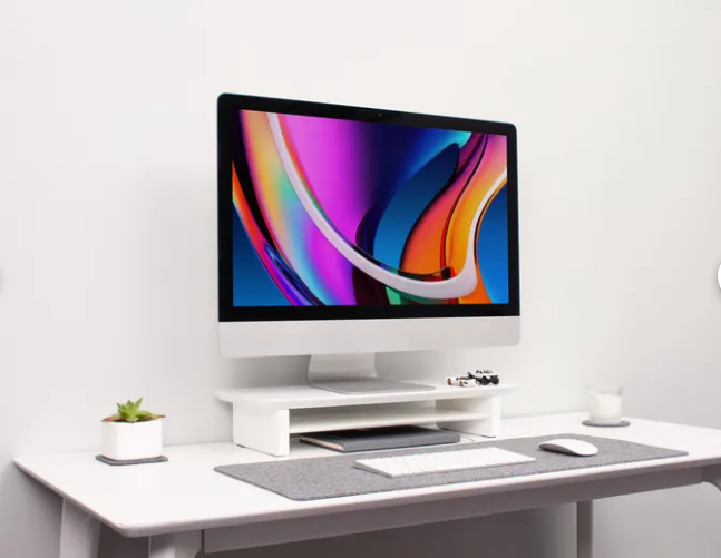 Maple Monitor Stand Wooden Monitor Riser Maple Desk Organizer ...