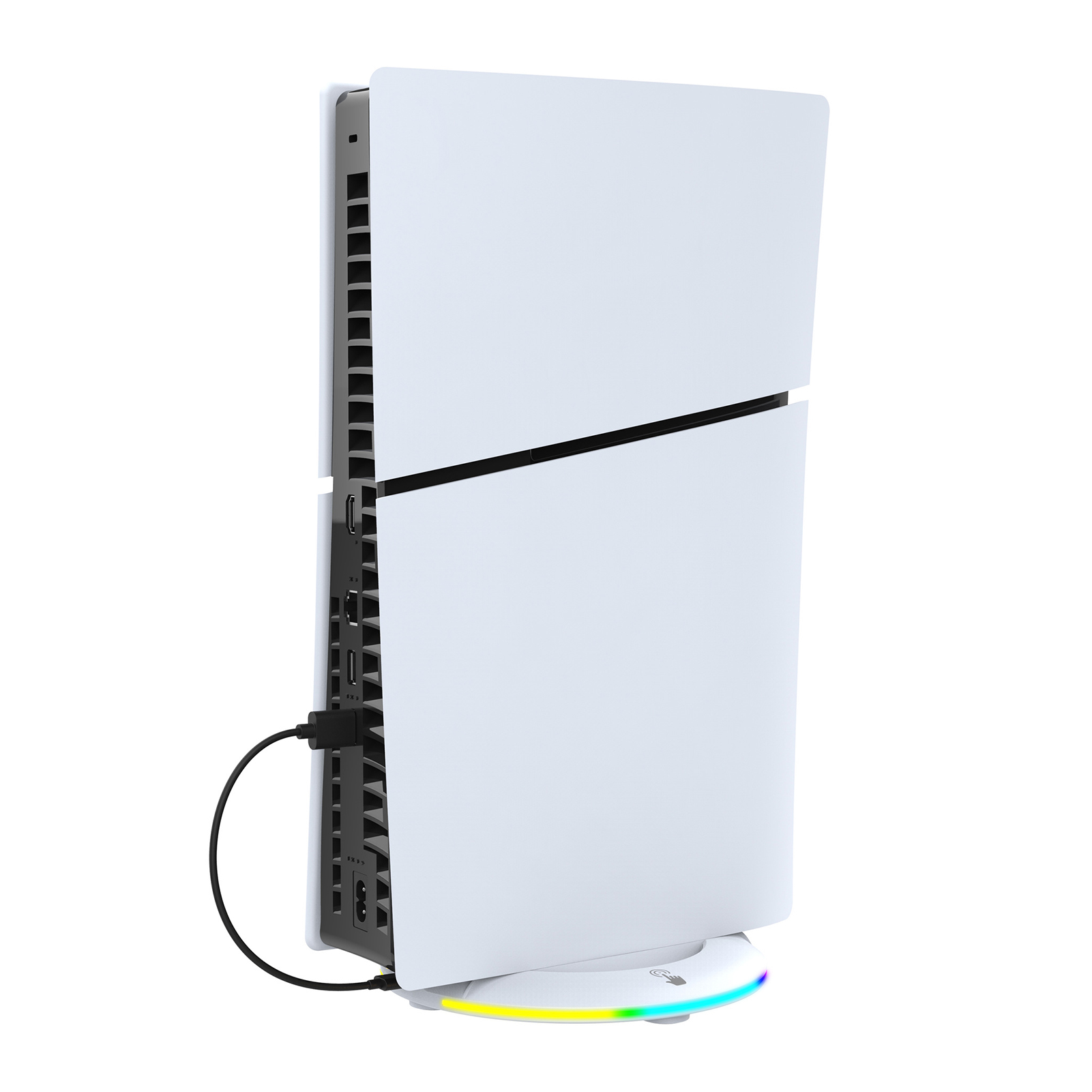 Gaming Console Vertical Stand Universal Design Vertical Stand Ps5 Slim Vertical Stand with Rgb Light Stable Base Stand for Gaming Console Easy Installation Universal Design