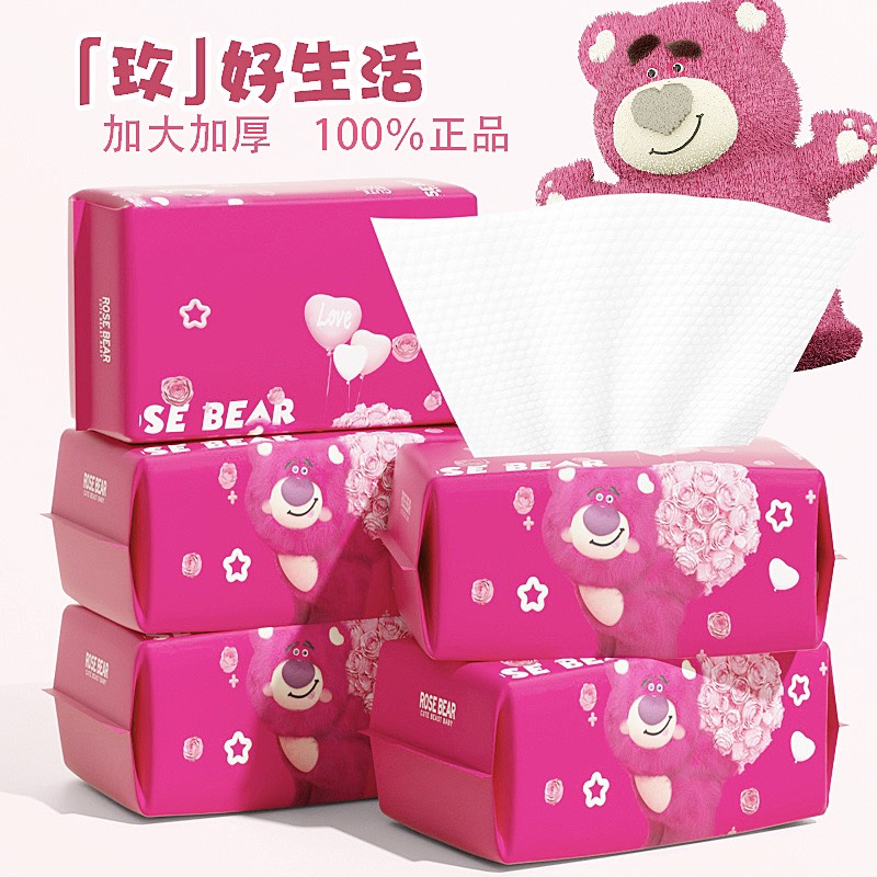 Khăn mặt khô đa năng gấu dâu ROSE BEAR
