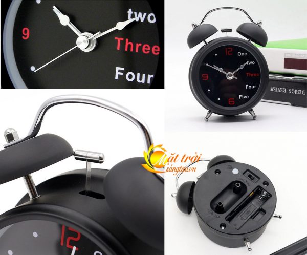 Đồng hồ báo thức cổ điển có đèn