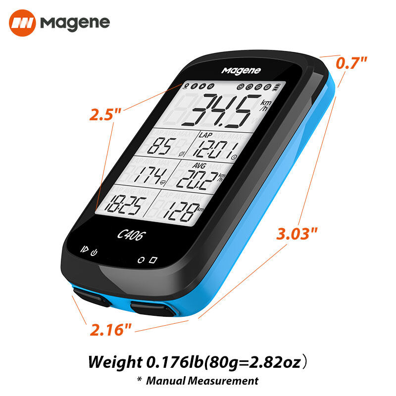 RRSkit【ENGLISH】Magene C406 Bike Computer  Wireless Smart Speedometer Road MTB Bicycle Odometer Bluetooth-Compatible ANT+