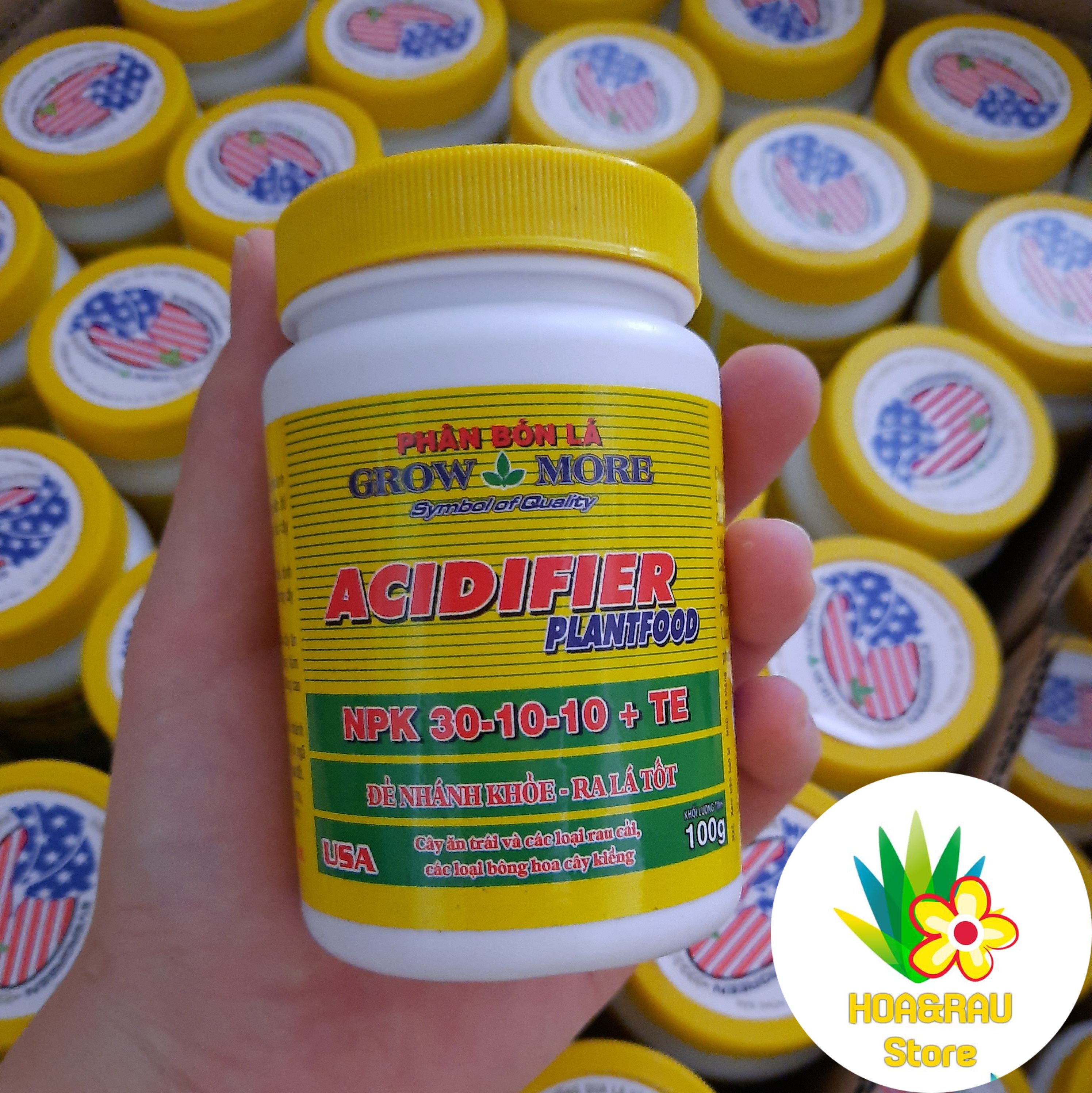 PHÂN BÓN LÁ GROWMORE (USA) - NPK 30.10.10 TE - Hũ 100Gr