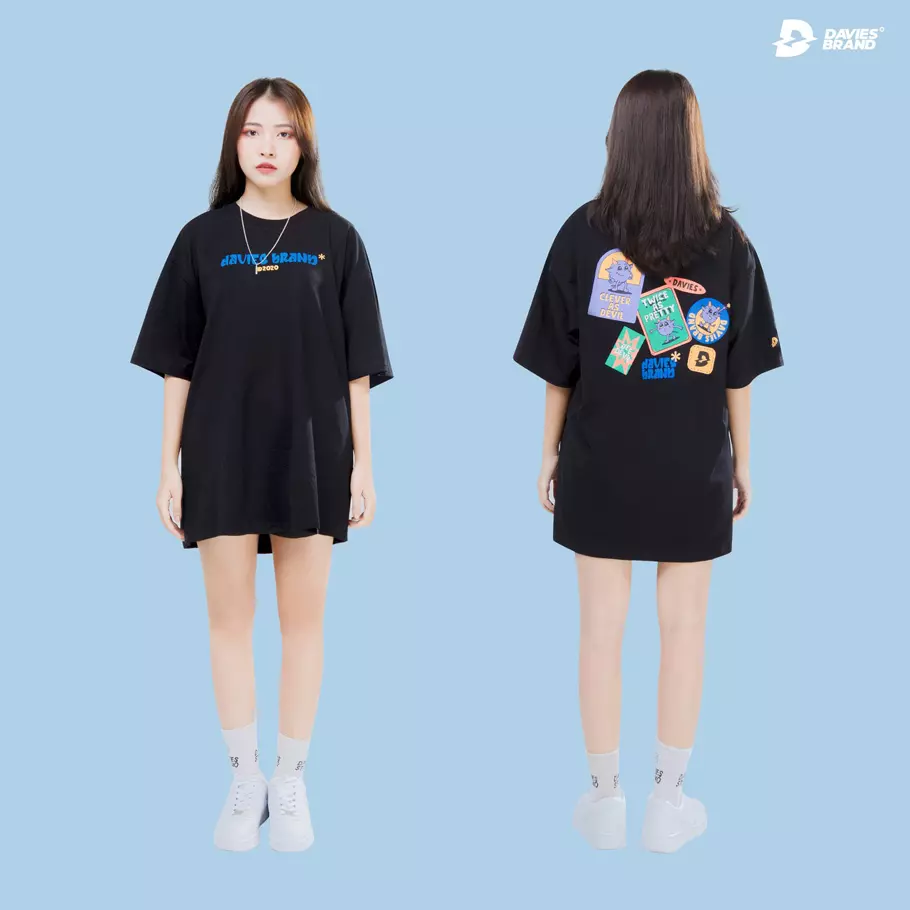 Áo thun Davies nam nữ DSS Tee Devil Sticker - Black