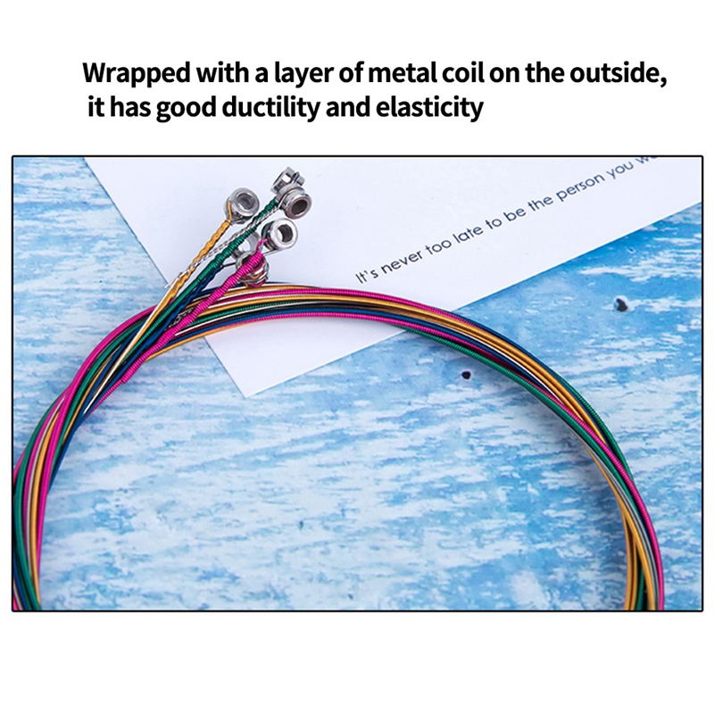 6Pcs/Set Acoustic Guitar String Replacement Steel String for Musical