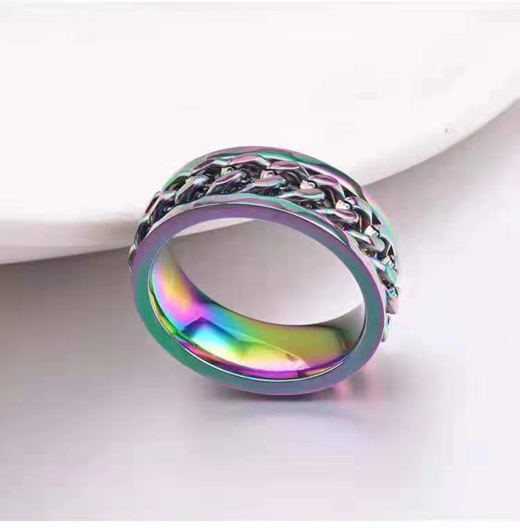Nhẫn khui bia nam nữ dây xích xoay phong cách trẻ trung cá tính