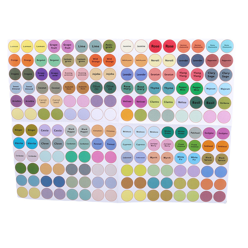 Practicals Stickers 192 Stickers/Sheet Practical Colorful Paper Stickers Labels for Glass ...