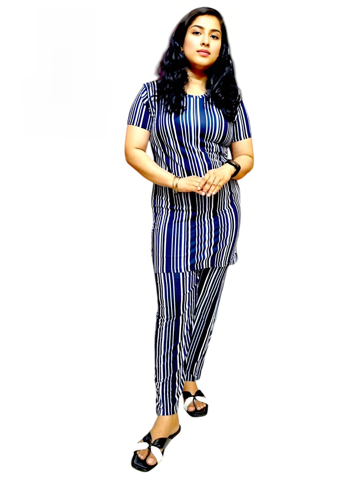 Pretty & Smart Summer Girls Casual T-Shirt & Printed Trouser Set