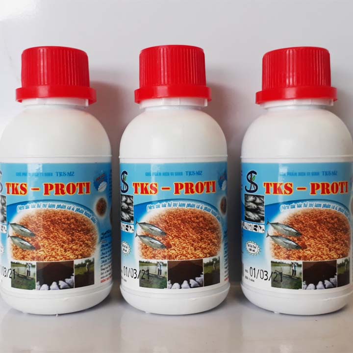 Men Xúc Tác Ủ Phân Cá, Bánh Dầu- TKS - PROTI Chai 100ml