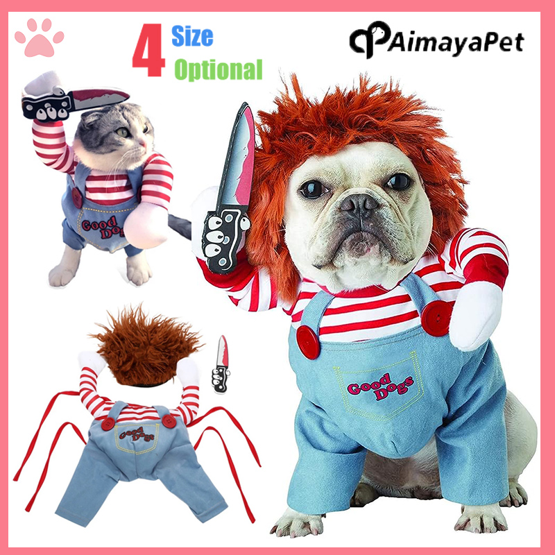 Deadly Doll Dog Costumes Cute Pet Cosplay Funny Costume Clothes