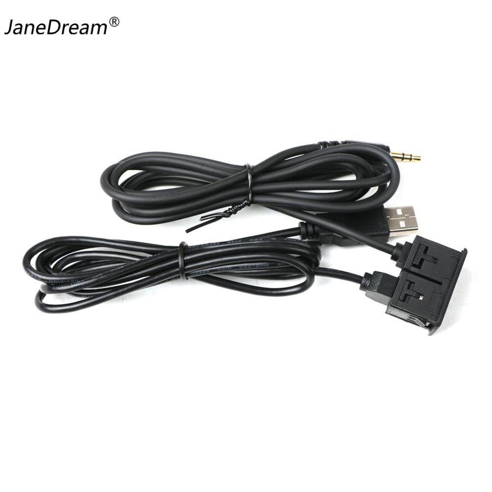 JaneDream 1PC 150CM Universal Car Dash Flush Moun AUX USB Port Panel USB Extension Cable Adapter for Car Boat