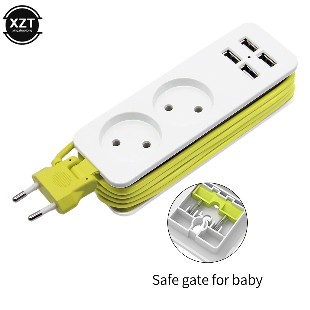 【Unique features】EU Plug Power Strip Socket Splitter Wall Multiple ...