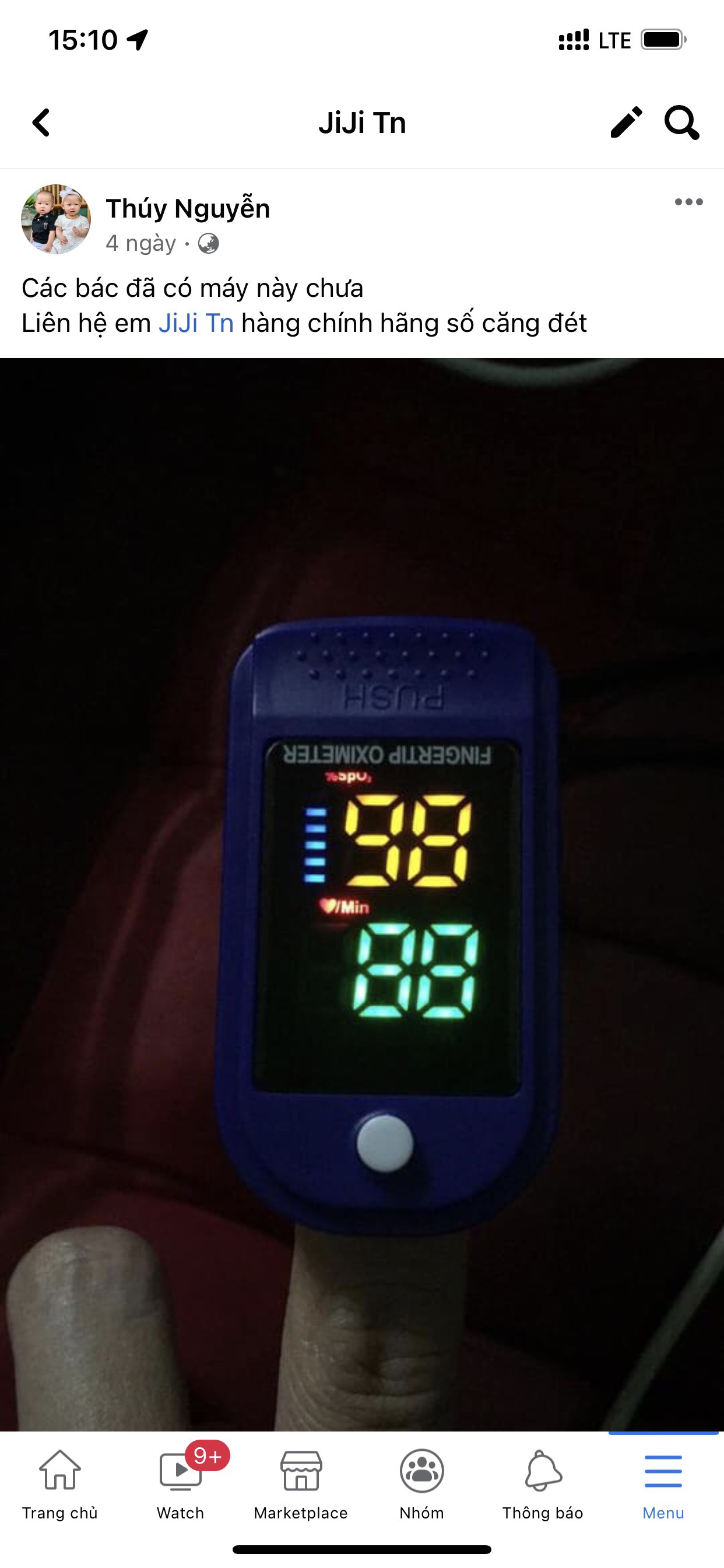 Máy đo SpO2 Pulse Finger Tip Oxymeter Lk87