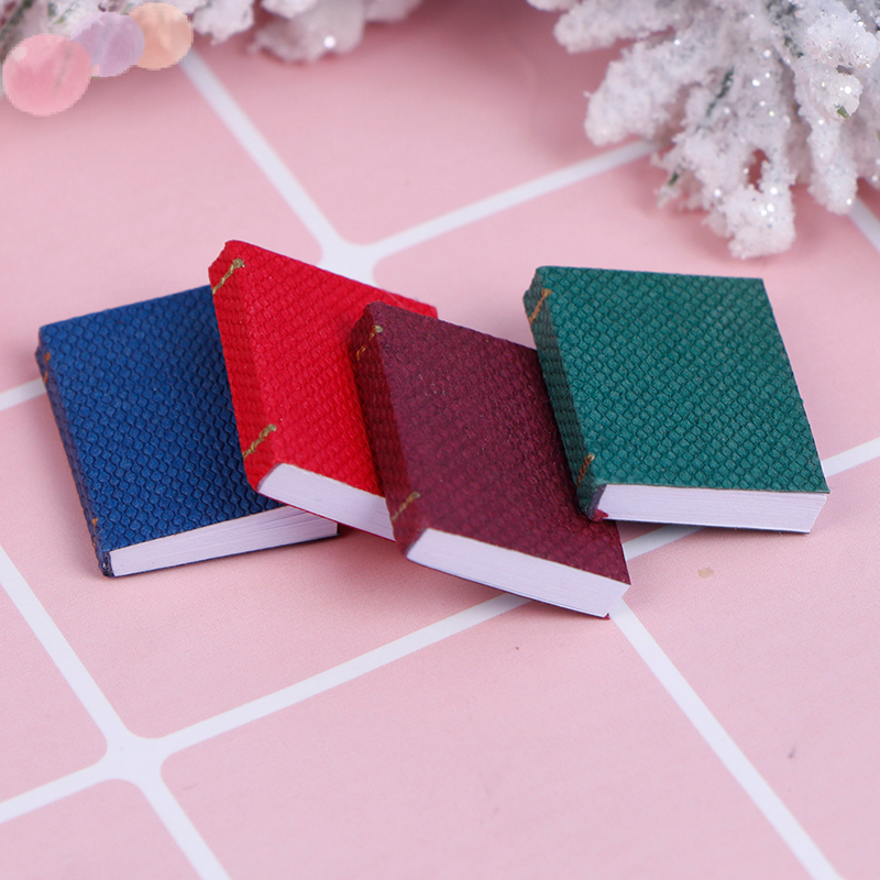 WXGRM 4 cái/bộ 1/12 Nhà búp bê sách mini thu nhỏ phụ kiện nội thất mô hình