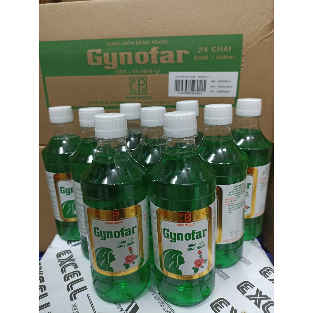 (CAM KẾT CHÍNH HÃNG)Dung Dịch Vệ Sinh Phụ Nữ Gynofar Pharmedic Chai 500 Ml