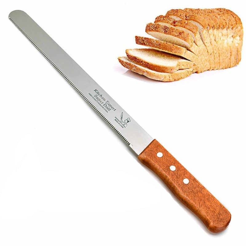 Cake Cutting Knife Steel With Wood Handle 12 Inch