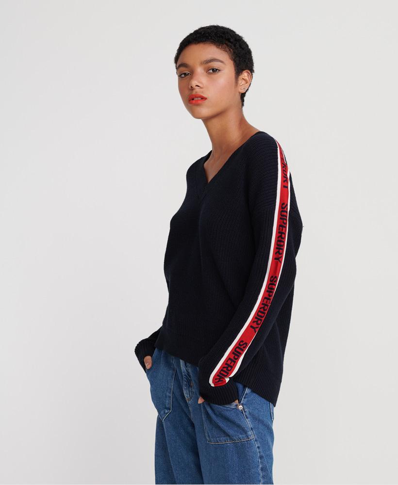 Superdry Sporty Taped V-Neck Sweater 
