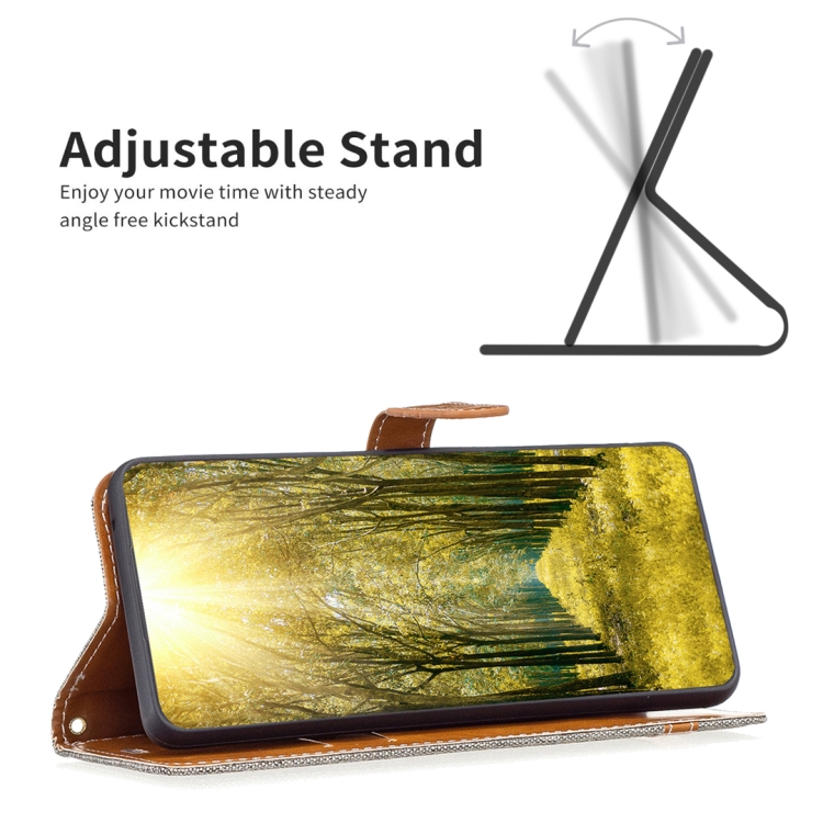 【HZSUNSKY】 For Xiaomi Redmi Note 13 Pro+ Color Block Denim Texture Leather Phone Case