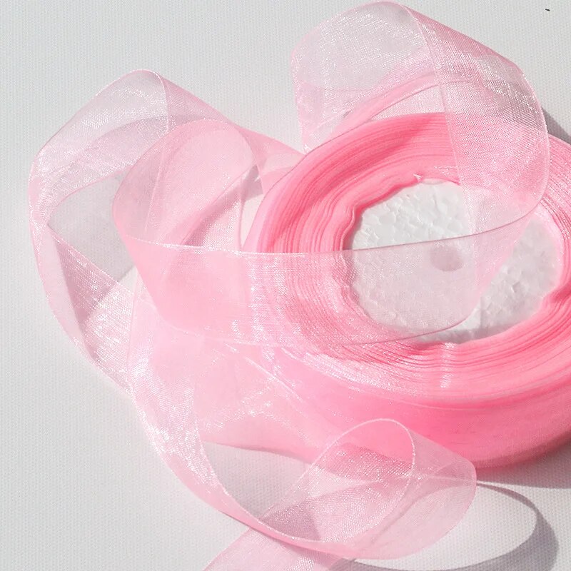 Sheer Chiffon Ribbon Organza Satin Ribbons for Gift Wrapping Decoration  Christmas Wedding Bouquets Party Wreath Lace Fabric