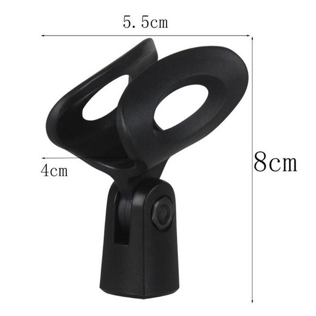 Almencla Microphone Clip Holder Stand Mount Mic Clamp Black
