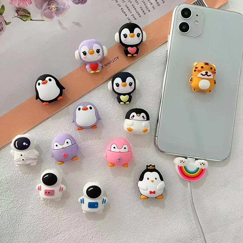 Yuanyan%201Pc%20Cute%20Penguin%20Cable%20Protector%20Cartoon%20Charger%20Protector%20Cable%20Winder%20Organizer%20Data%20Line%20Cord%20Protective%20Cover%20For%20iPhone%20-%20Image%202