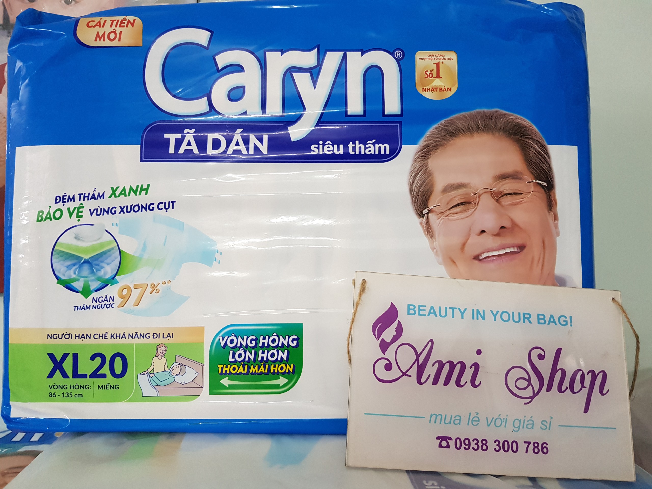 Tã dán người lớn Caryn M40/L40/XL20