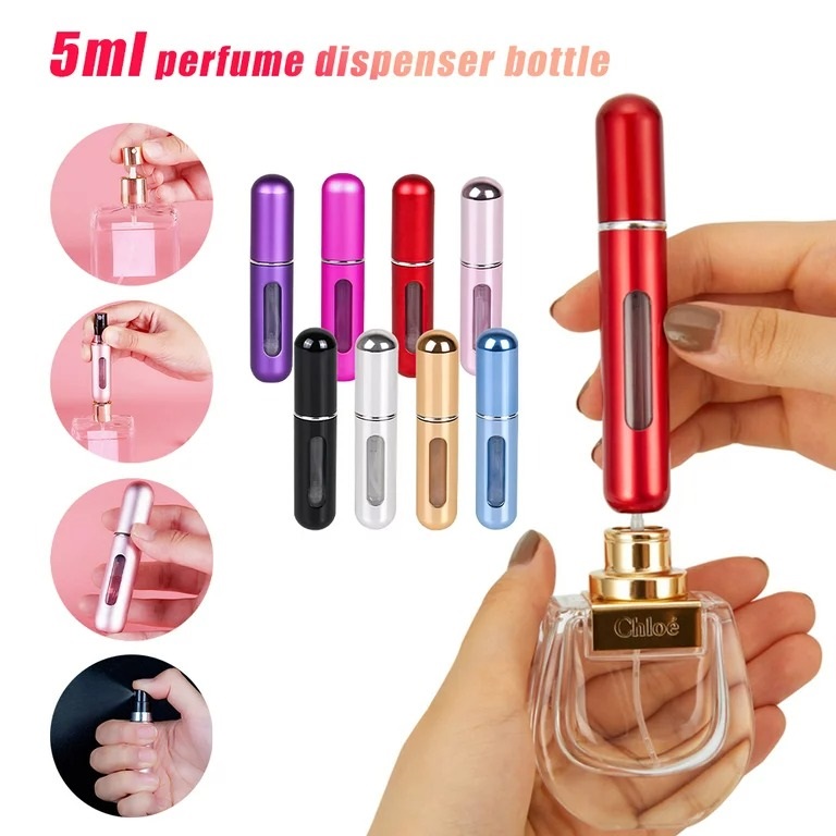 5ml Perfume Atomizer Bottles Refillable Travel Size Mini Portable Spray ...