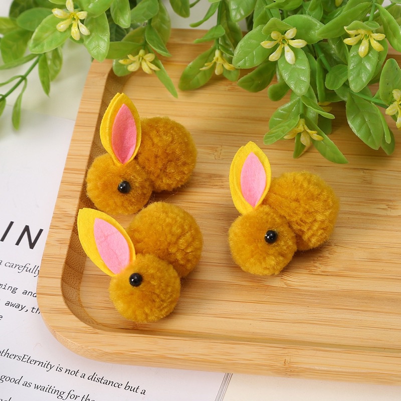 [Ship hỏa tốc 2h] [ ship hỏa tốc 2h] Gấu bông mini thỏ ngọc 5,5cm làm phụ kiện handmade, tóc