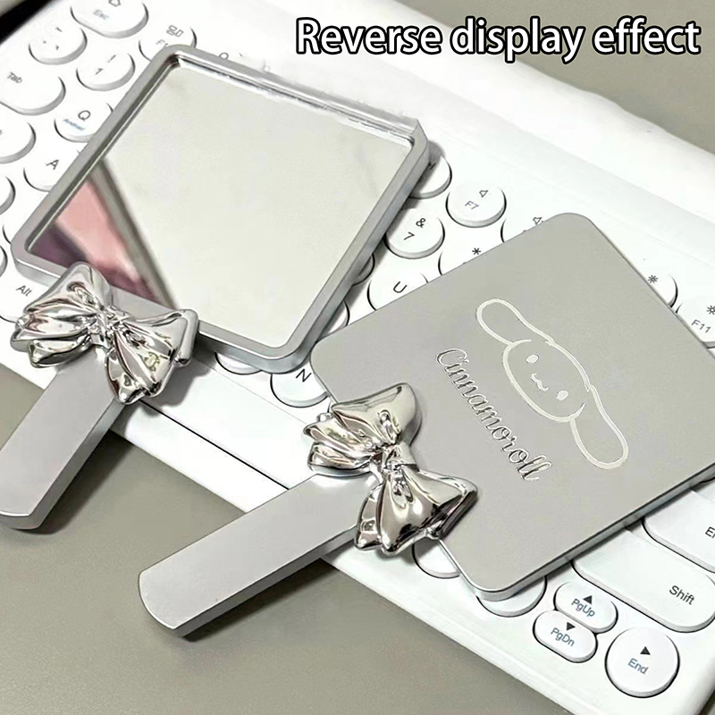 Cartoon Hello Kitty Square Mirror Mini Sanrio Hand-Held Desktop Makeup Mirror BANGCHEN. 
