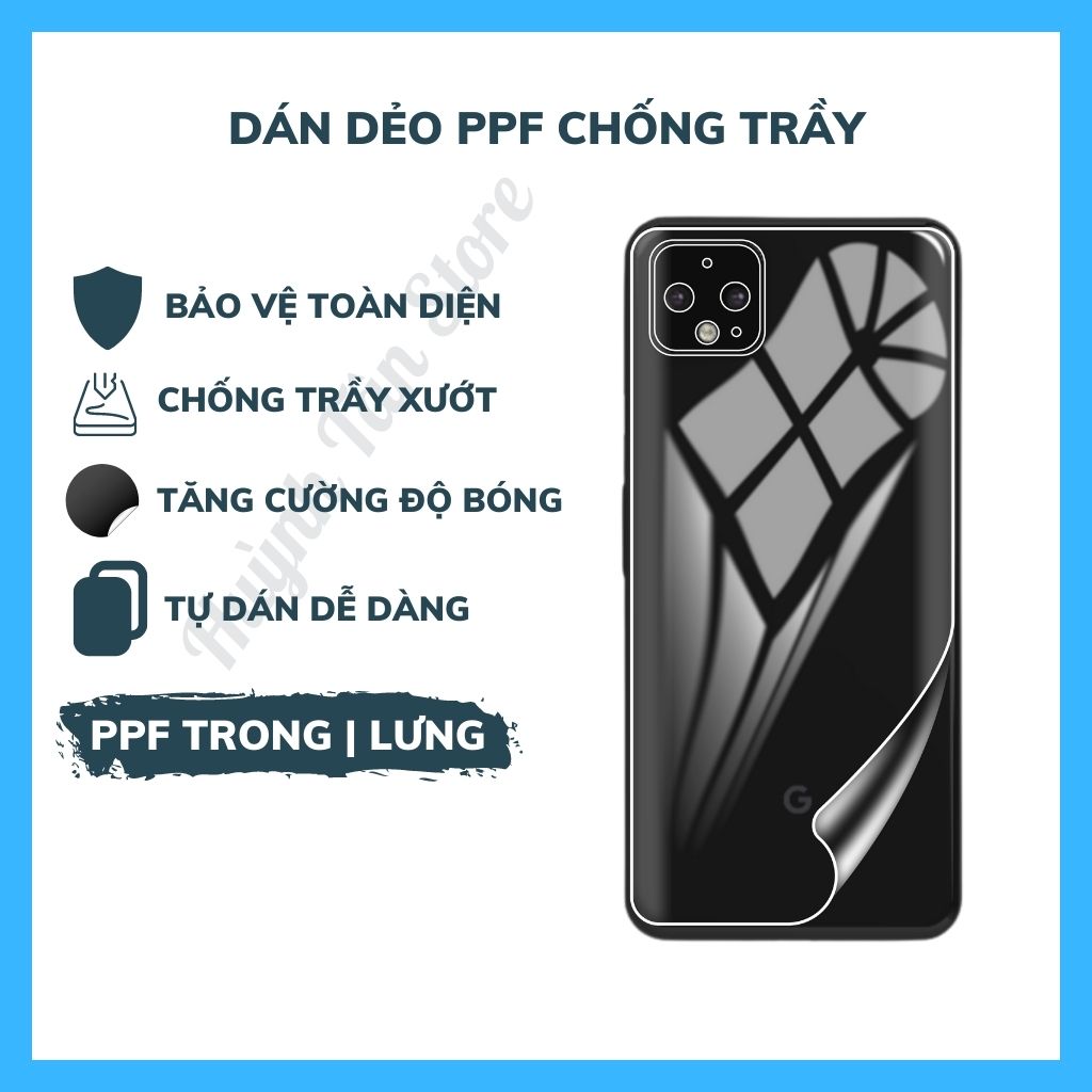 Miếng dán PPF cho google pixel 4 pixel 4xl bảo vệ toàn diện (Tặng 1 Miếng Dự Phòng).